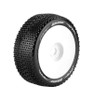 Louise RC B-Groove 1/8 Soft Front/Rear 17mm Hex Mounted On White Rim LOULT370SW