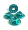 MR33 Alloy Large Serrated Wheel Nut M4 - Mint (4) MR33-501416