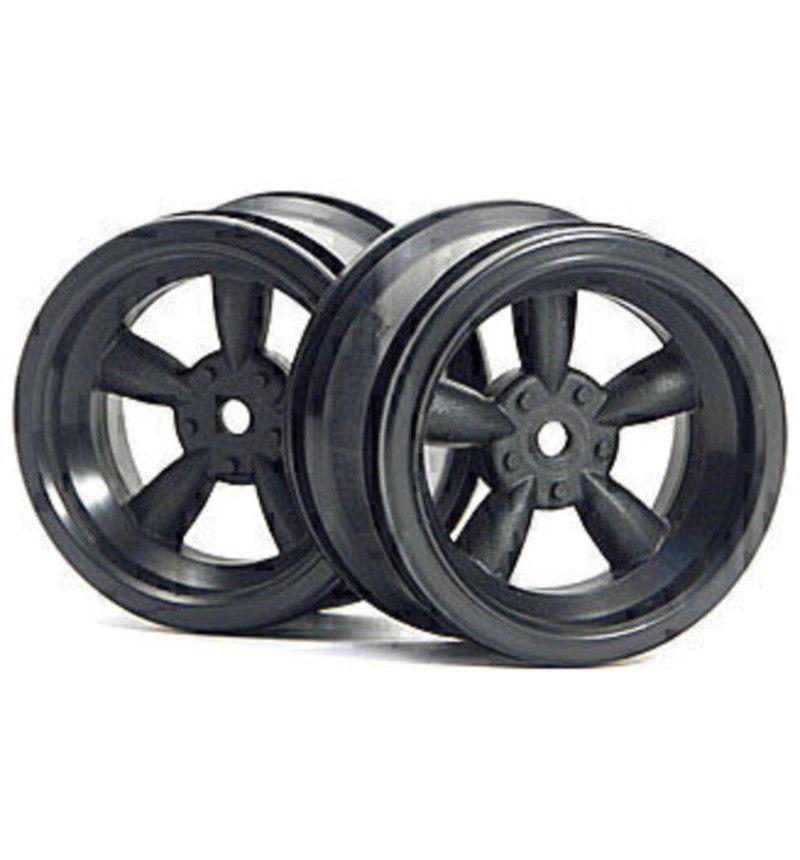 HPI Vintage 5-Spk Wheels 31mm Black 6mm Offset(2) HPI3821 - RC Express