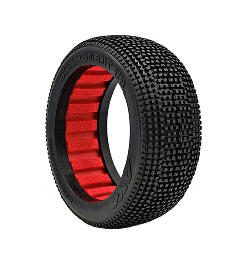 AKA Racing 1/8 Buggy tires Component 2ab W/ Red Inserts Soft Lw 2 AKA14032XR