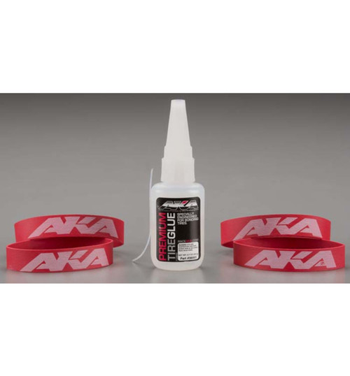 AKA Racing Tire Gluing Kit W/Glue & Bands AKA44003