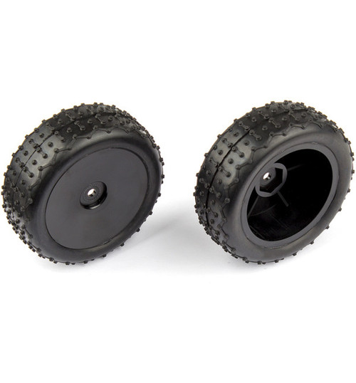 Associated Rear Wide Mini Pin Tires mounted:14B 14T ASC21540