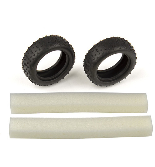 Associated Narrow Mini Pin Tires with inserts:14B 14T ASC21547