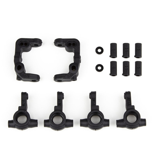 Associated RC10B6.4 -1mm Scrub Caster and Steering Blocks ASC91901