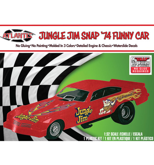 Atlantis Models Snap Jungle Jim Vega Funny Car 1:32 Plastic Model Kit AANH1119