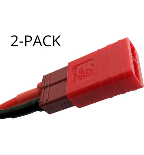 Common Sense RC Red Adapter for Deans-Type Battery CMS-2PKTFDM