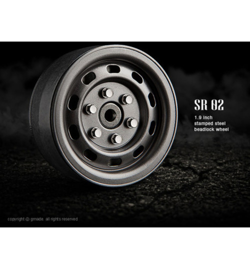 Junfac 1.9 Sr02 Beadlock Wheels Uncoated Steel 2 GMA70177