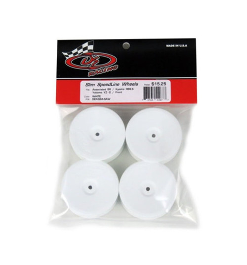 DE Racing Slim Speedline Buggy Wheels for B6/B6D/RB6 Front White 4 DER-SB4-SAW