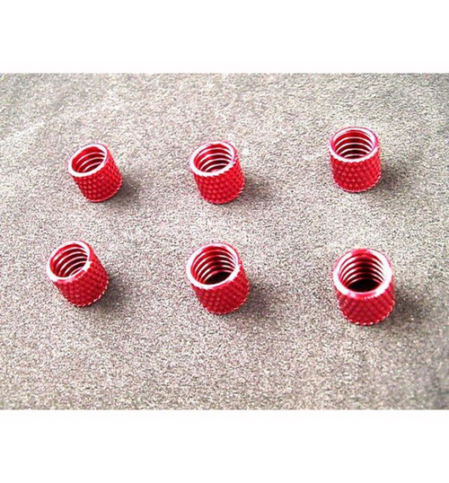 Hot Racing Red Aluminum Fuel Line Retainers (6) OF0202