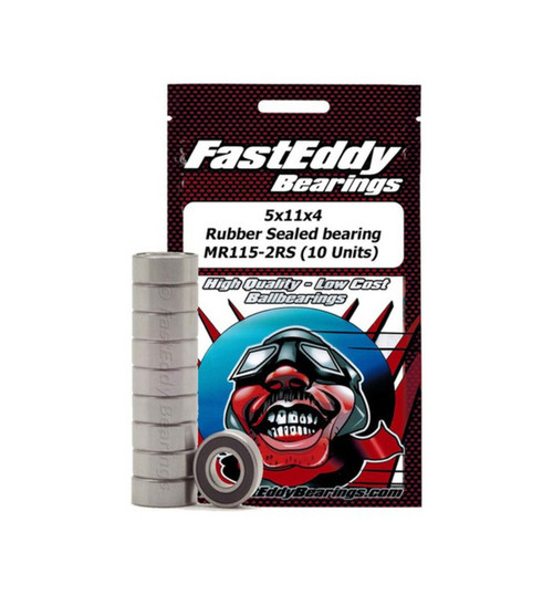 FastEddy Bearings Traxxas 5116 Rubber Sealed Replacement Bearing 5x11x4m TFE2576