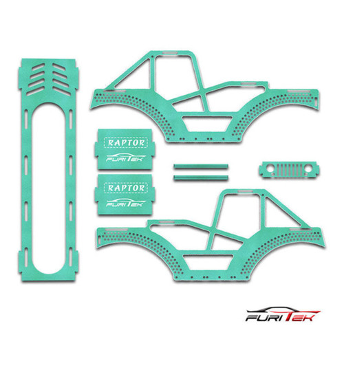 Furitek Raptor Aluminum Frame Kit for Axial SCX24 - Green Seafoam FTK-2108