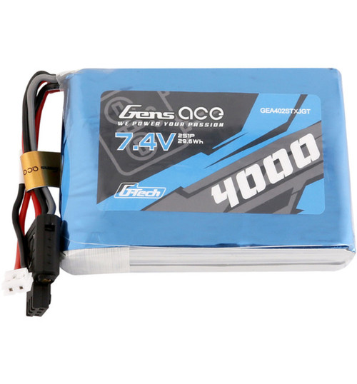 Gens Ace G-tech 4000mAh 2S1P 7.4V TX LiPo JST-EHR Plug GEA402STXJGT