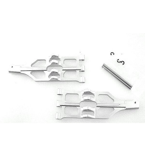 GPM Racing Monster Gt Silver Aluminum Ribbed Lower Arms AGM105508