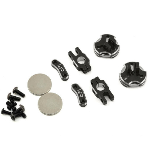 Yeah Racing Aluminum CNC Magnetic Invisible Body Mount (Black) YEA-YA-0531BK