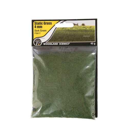 Woodland Scenics Static Grass Dark Green 4mm WOOFS617