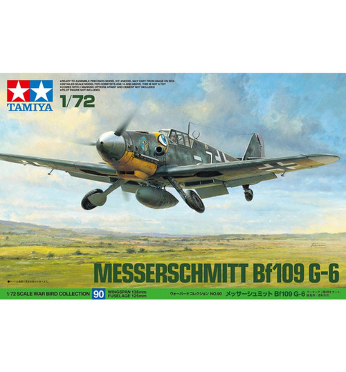 Tamiya 1/72 Messerschmitt Bf109 G-6 Plastic Model Kit TAM60790