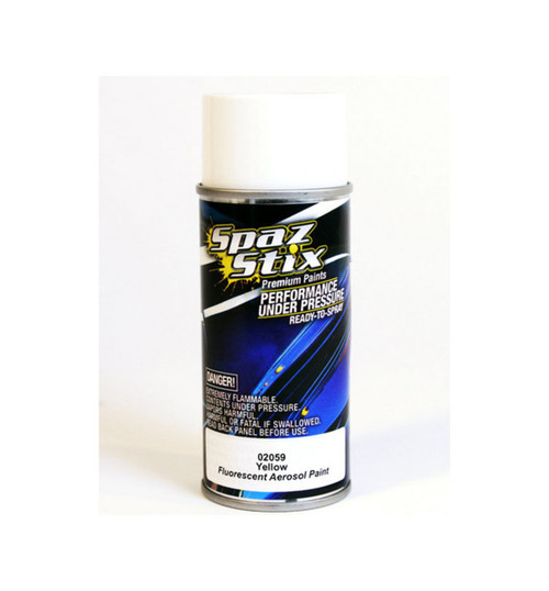 Spaz Stix Yellow Fluorescent Aerosol Paint 3.5oz Can SZX02059