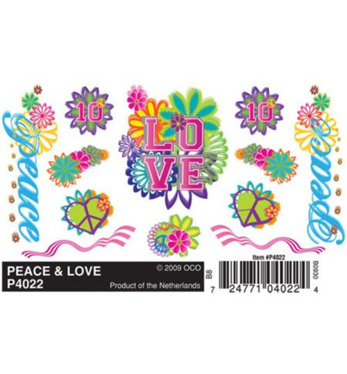 Pinecar Dry Transfer Decals Peace & Love PIN4022