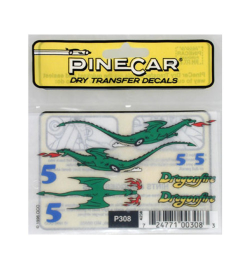 Pinecar Dry Transfer Decals Dragonfire PIN308