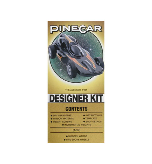 Pinecar Designer Car Kit w/Wedge Avenger PIN421