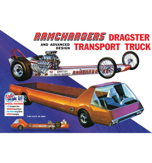 MPC 1/25 Ramchargers Dragster & Transporter Truck Plastic Model Kit MPC970