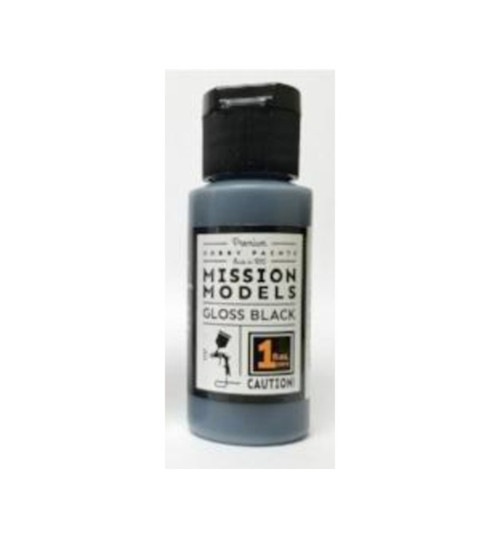 Mission Models Acrylic Model Paint 1 Oz Bottle Gloss Black Base MIOMMGBB-001