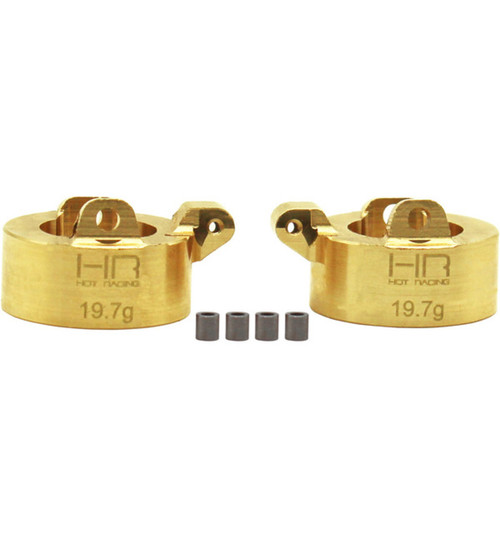 Hot Racing Axial SCX24 Extra Heavy Brass Front Steering Knuckles SXTF21XH