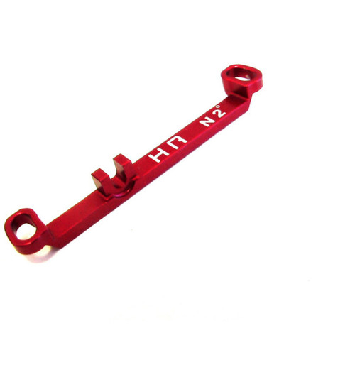 Hot Racing Aluminum Steering Link Short +2 Deg (Red) - Kyosho Mr-03 KMT49SP2