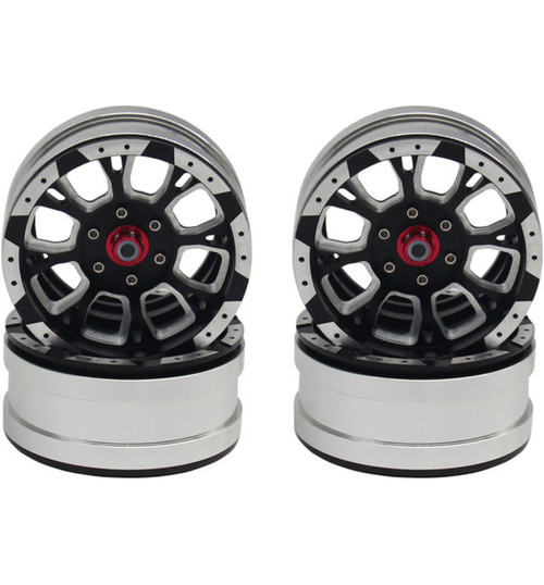 Hot Racing Aluminum Billet 1.9 Beadlock Wheels w/ 12mm Hex (C-Style) BLW19SLC01