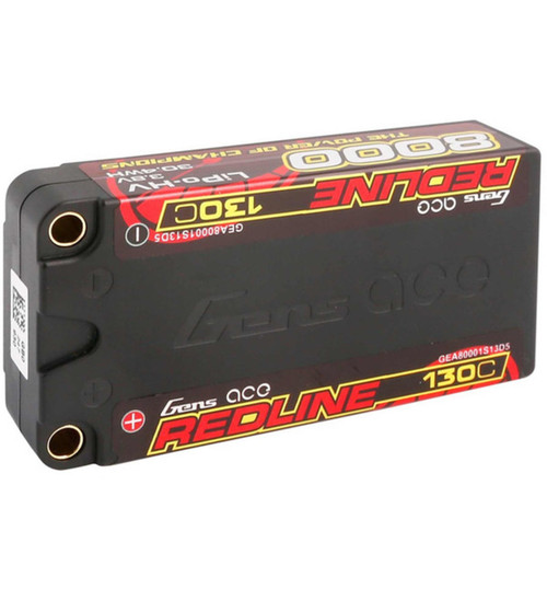 Gens Ace 8000mAh 1S 3.8V 130C LCG shorty/5mm bullet GEA80001S13D5