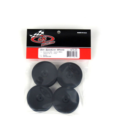 DE Racing Slim Speedline Buggy Wheels for B6/B6D/RB6 Front Black 4 DER-SB4-SAB