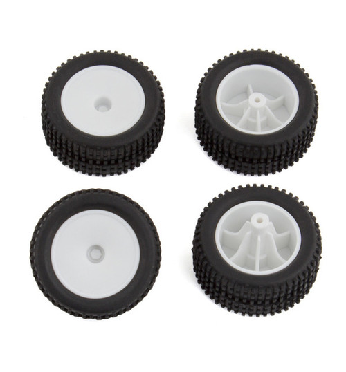 Associated RC28T Wheels and Tires mounted ASC21435