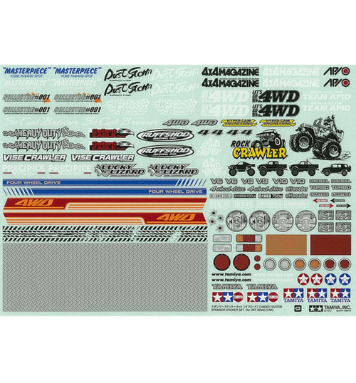 Tamiya RC Sponser Sticker Set Off Road Car TAM54630