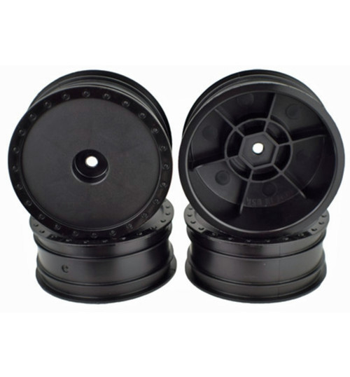 DE Racing Borrego Wheels Associated B6/Kyosho Rb6 Front Black (4) DER-BB4-KFB