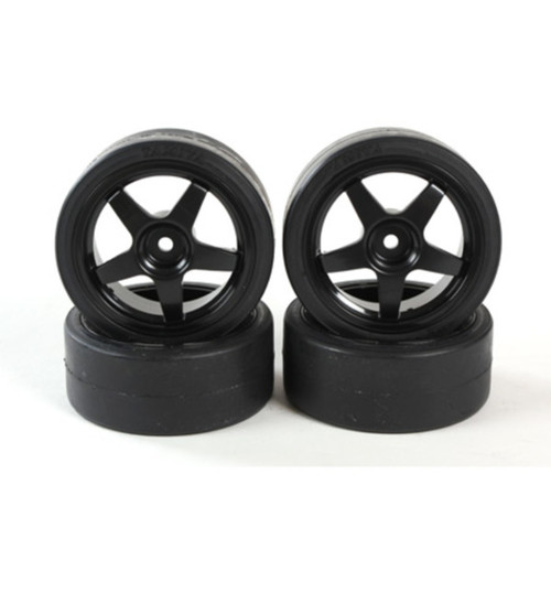 Tamiya Pre-mounted Drift Tires 26mm wide 12mm hex (4) TAM9400564