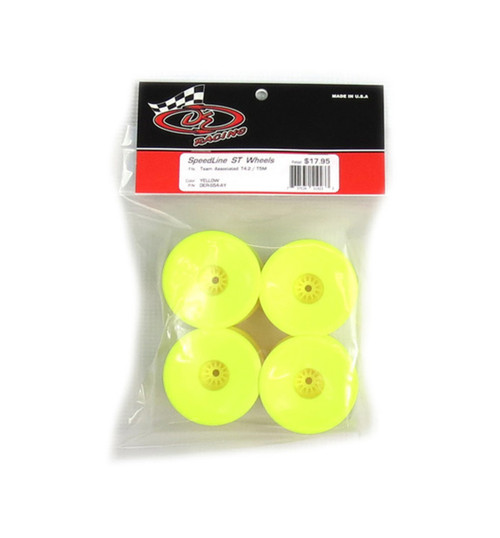 DE Racing Speedline ST Wheels for Associated T5M / YELLOW / 4 pieces DER-SS4-AY