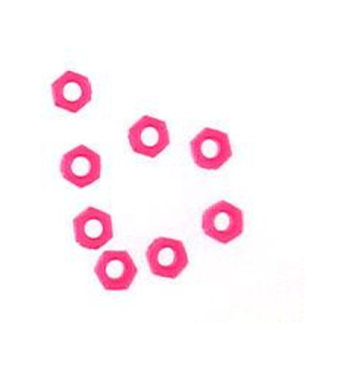 Works for Competition Neon pink 2.6mm lock nut PLN2602