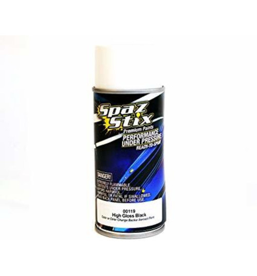 Spaz Stix High Gloss Black/Backer Aerosol Paint 3.5oz Can SZX00119