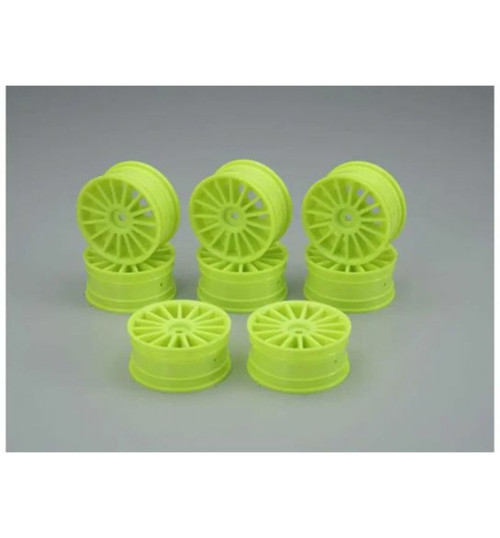 Kyosho Aero 24 Wheel 15 Spoke Flourescent Yellow 8 pieces KYO92012-8KYB