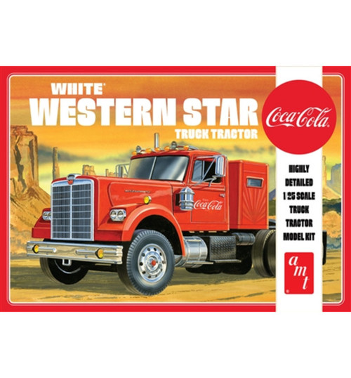 AMT 1/25 White Western Star Coca-Cola Semi Tractor Truck Model Kit AMT1160