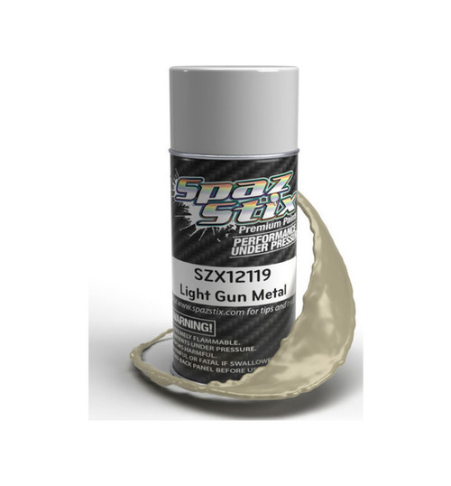 Spaz Stix Light Gun Metal Aerosol Paint, 3.5oz Can SZX12119