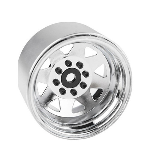 RC4WD-8 Lug Deep Dish Wagon 1.9 Steel Stamped Beadlock Wheels Chrome RC4Z-W0079