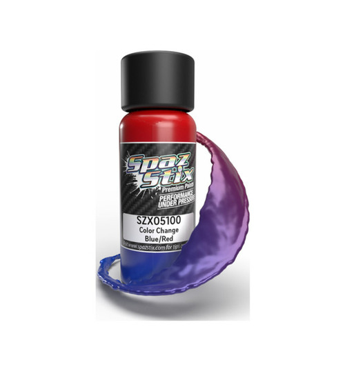 Spaz Stix Color Change Airbrush Paint, Blue/Red, 2oz Bottle SZX05100