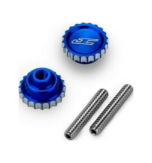 JConcepts 4-40 Future Thumb Nut with Set Screw 2pc Blue JCO5240-1