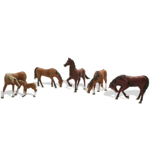 Woodland Scenics HO Chestnut Horses WOOA1842