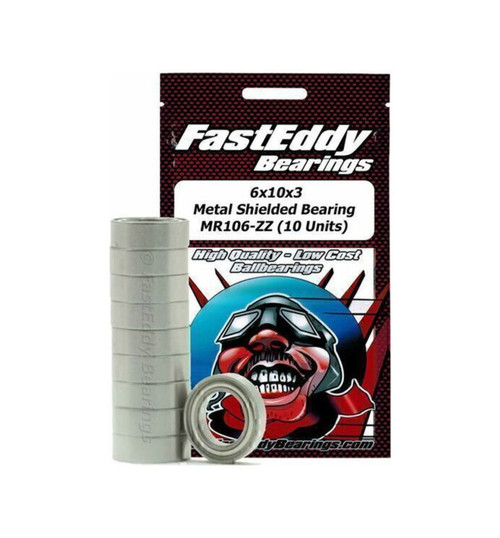FastEddy Tamiya 1060 Metal Shielded Replacement 6x10x3 10 Units TFE2561