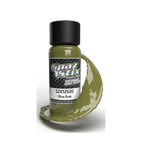 Spaz Stix Olive Drab Airbrush Ready Paint 2oz Bottle SZX12520