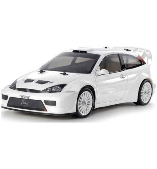 Tamiya 1:10 R/C 2003 F0RD Focus Rs Custom White Painted Body Tt-02 TAM47495-A