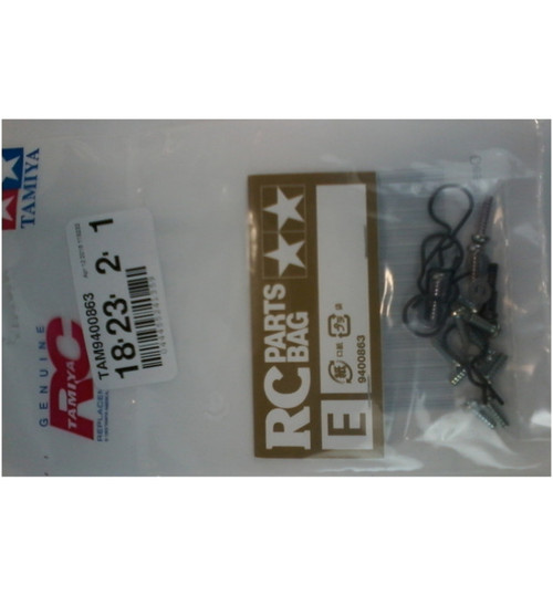 Tamiya Black bent Body Clips 25mm long 1mm wire (4) TAM9400863