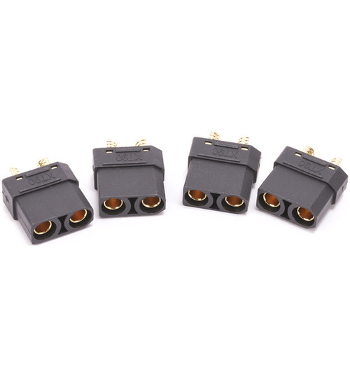 Monkey King RC XT90 Plug Female Only Black - 4 pieces MK2910FBK